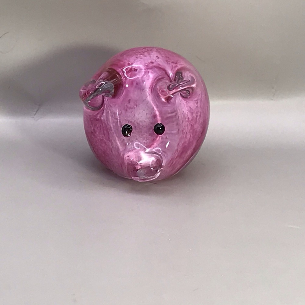 Hand Blown Glass Pink Pig Hobby Lobby Paperweight - Picture 2 of 8